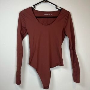 Brown Long-Sleeve Bodysuit